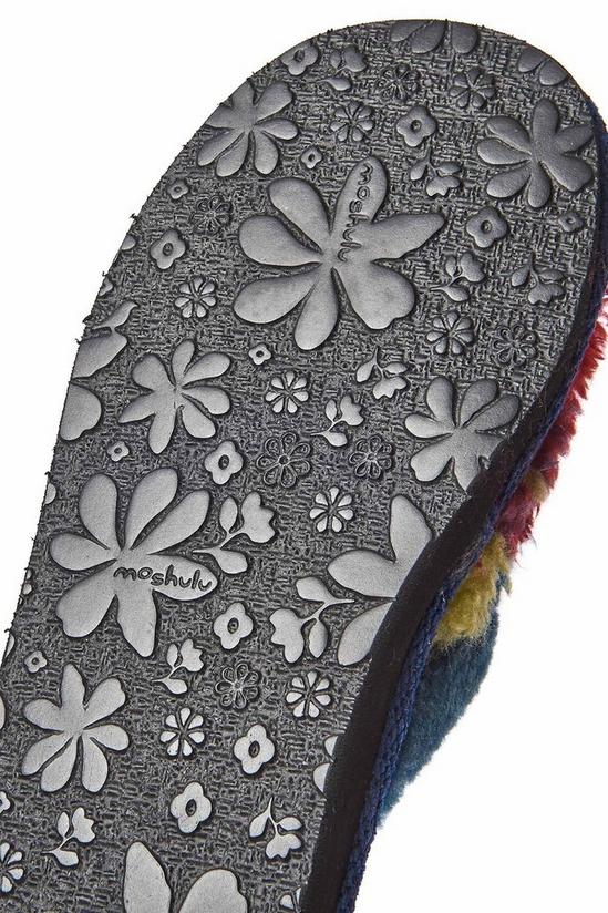 Moshulu 'California' Fluffy Floral Bootie Slippers 5