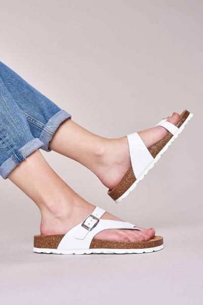 'Wilma 2' Toe-Post Cork Footbed Sandals