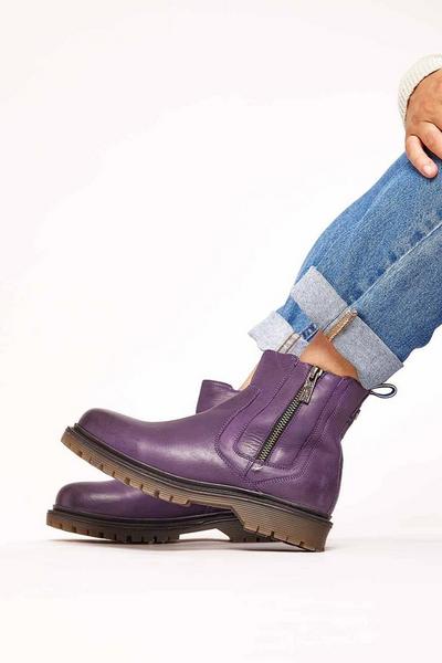 'Hatter' Leather Fleece Lined Ankle Boots