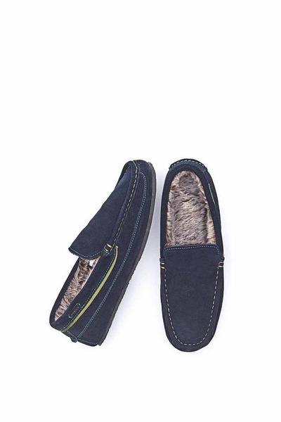 'Grin' Fluffy Suede Moccasin Slippers