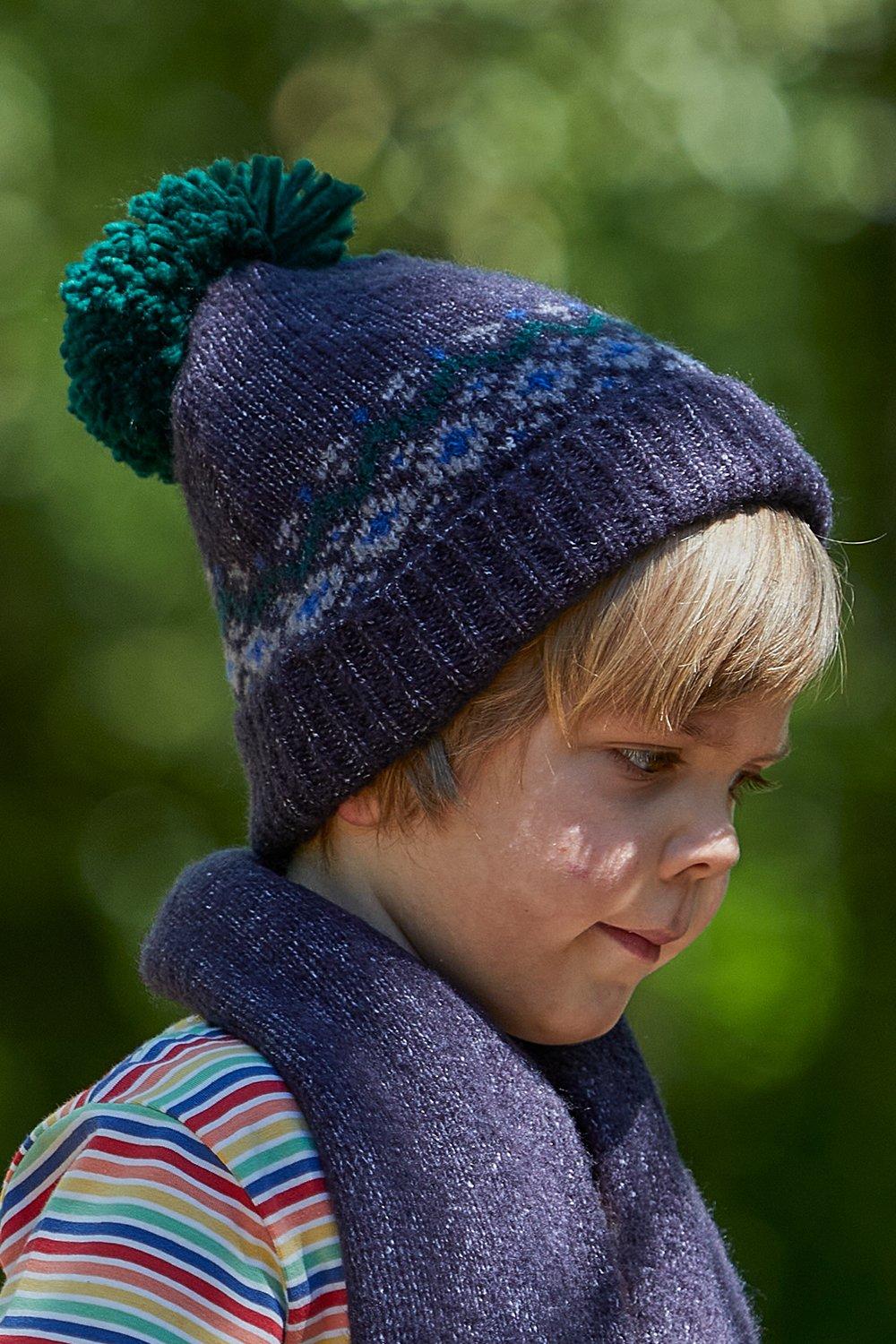’Mini Frampton Hat’ Kid’s Fairisle Bobble Hat