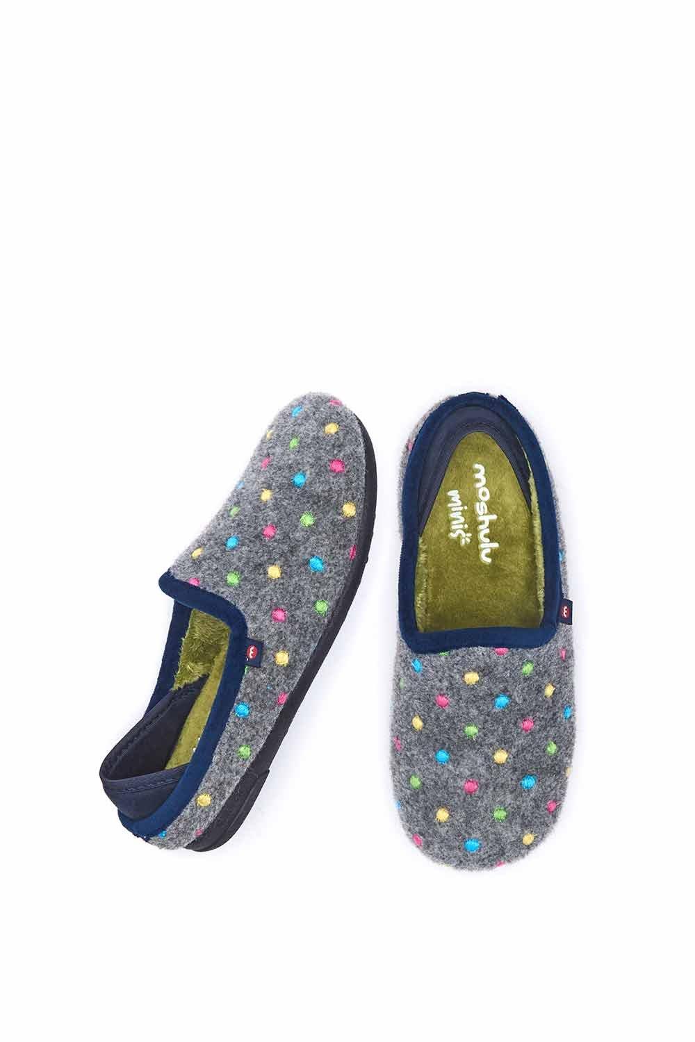’Mini Glace’ Spotty Heel Slippers