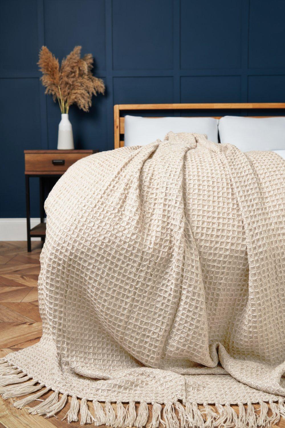 Soft Furnishings Waffle Woven Throw BHS