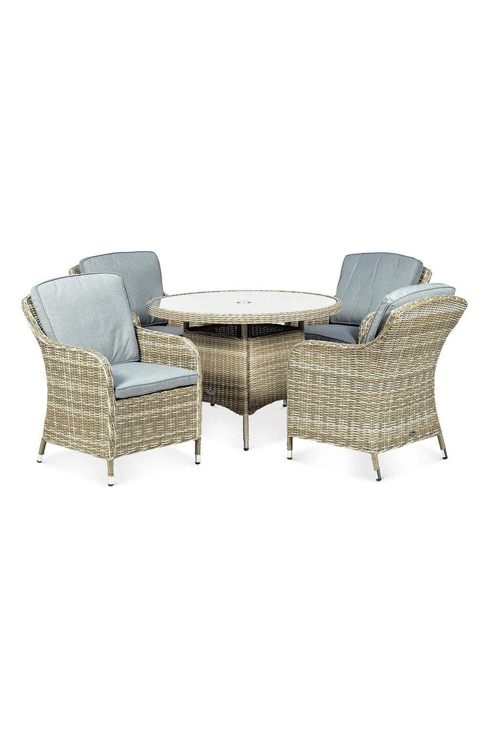 WENTWORTH 4 Seater Round Imperial Dining Set