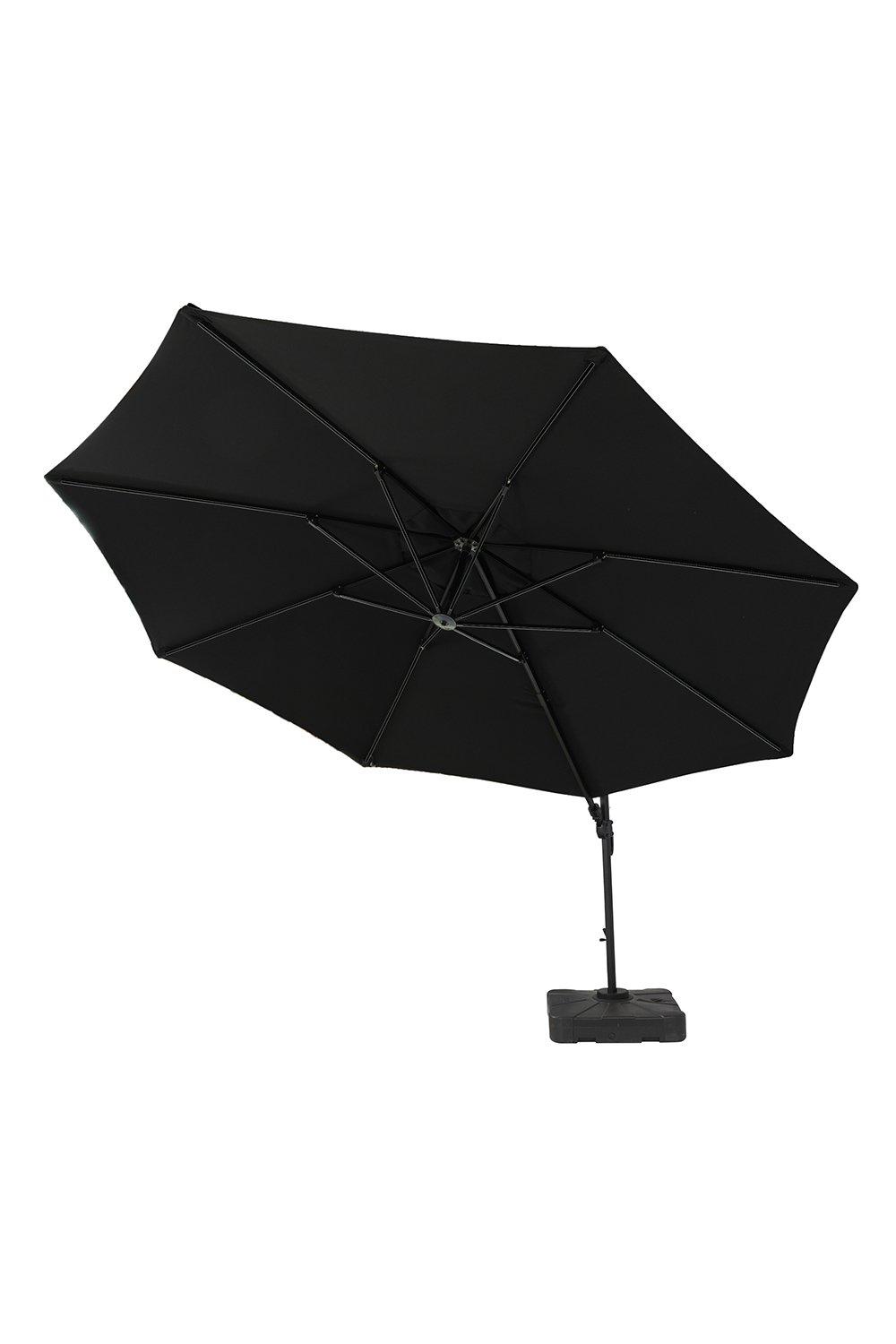 3.5m Round Overhanging Parasol with fillable base