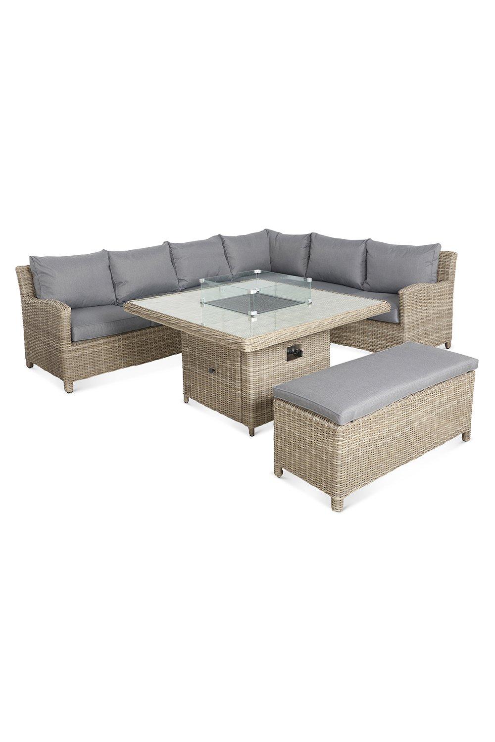 WENTWORTH 7pc Deluxe Modular square Corner Dining / Lounging Set