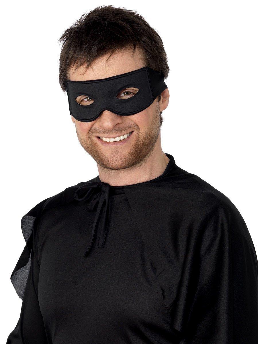 Smiffys Black Tie Mask Eyemask Bandit Robber Superhero Lone Ranger Zorro