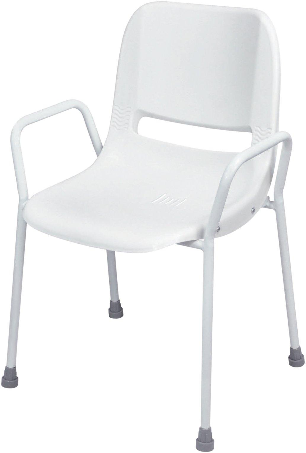 Milton Stackable Shower Chair White