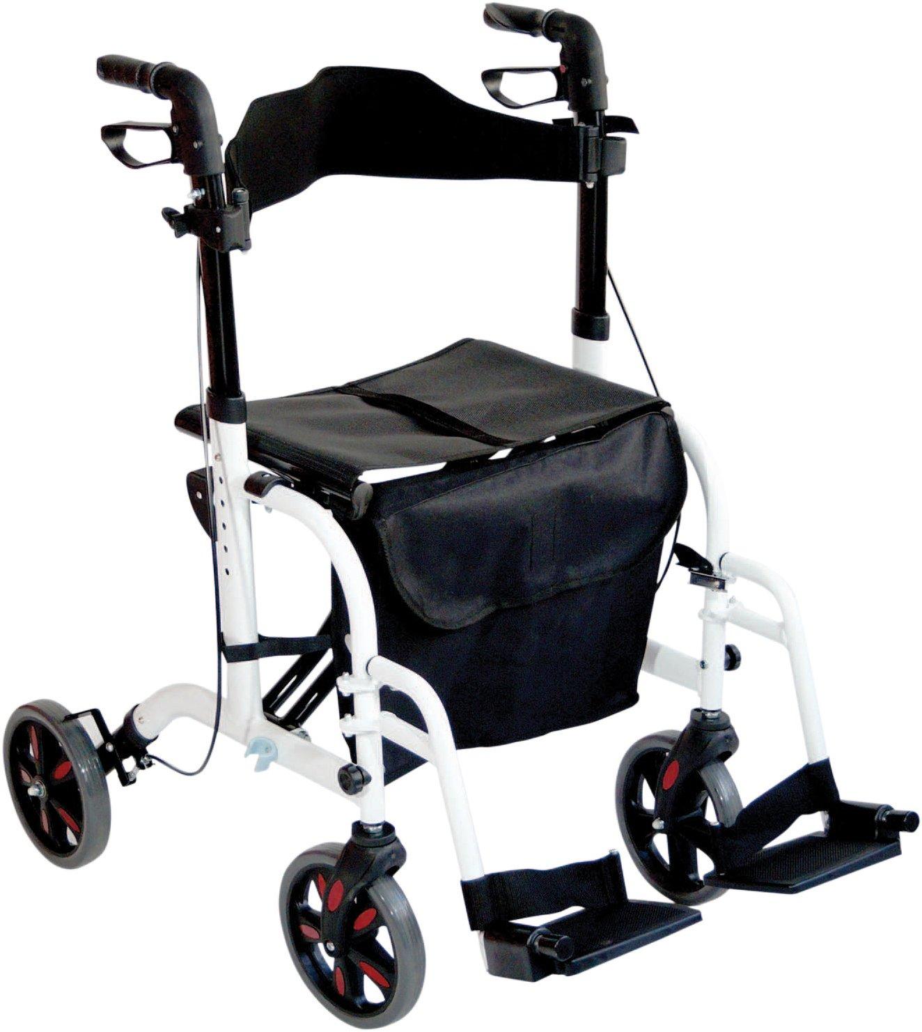 Duo Rollator And Transit Chair White