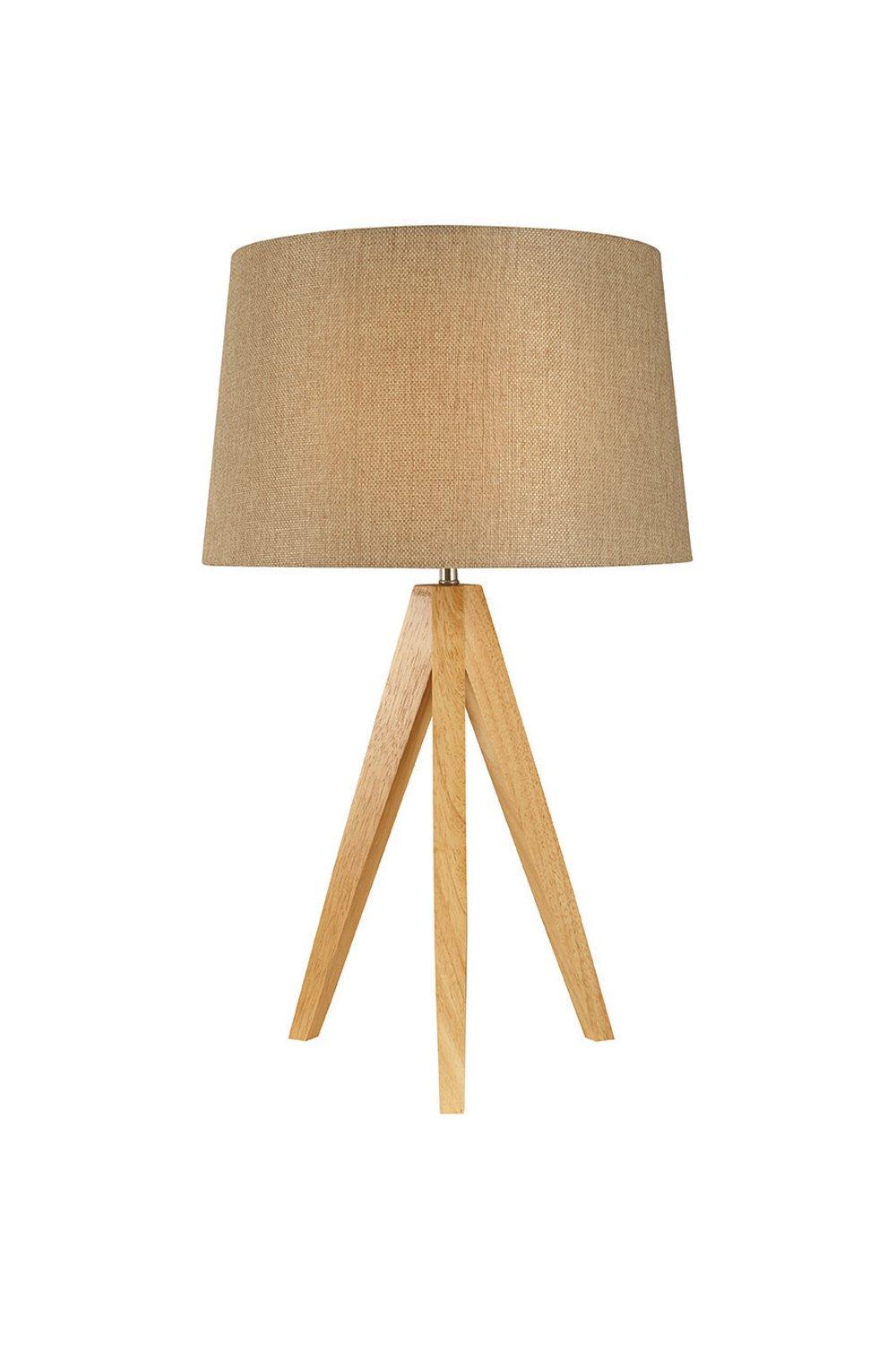'Wooden Tripod' Lamp Taupe