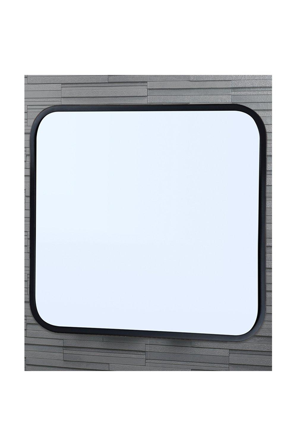 'Shoreditch' Square Black Metal Framed Mirror 40cmx40cm