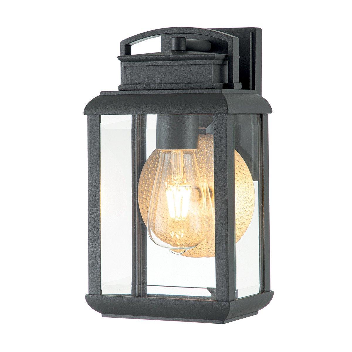 Quoizel Byron Outdoor Wall Lantern Graphite with Pewter Reflector IP44