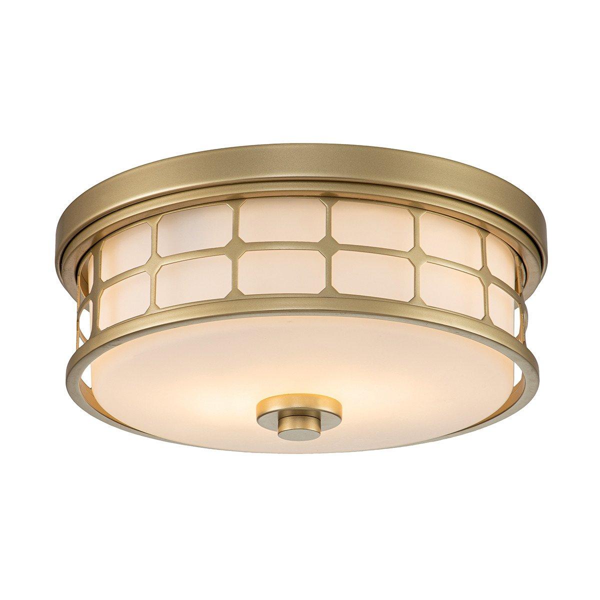 Quoizel Guardian Cylindrical Ceiling Light Painted Natural Brass IP44