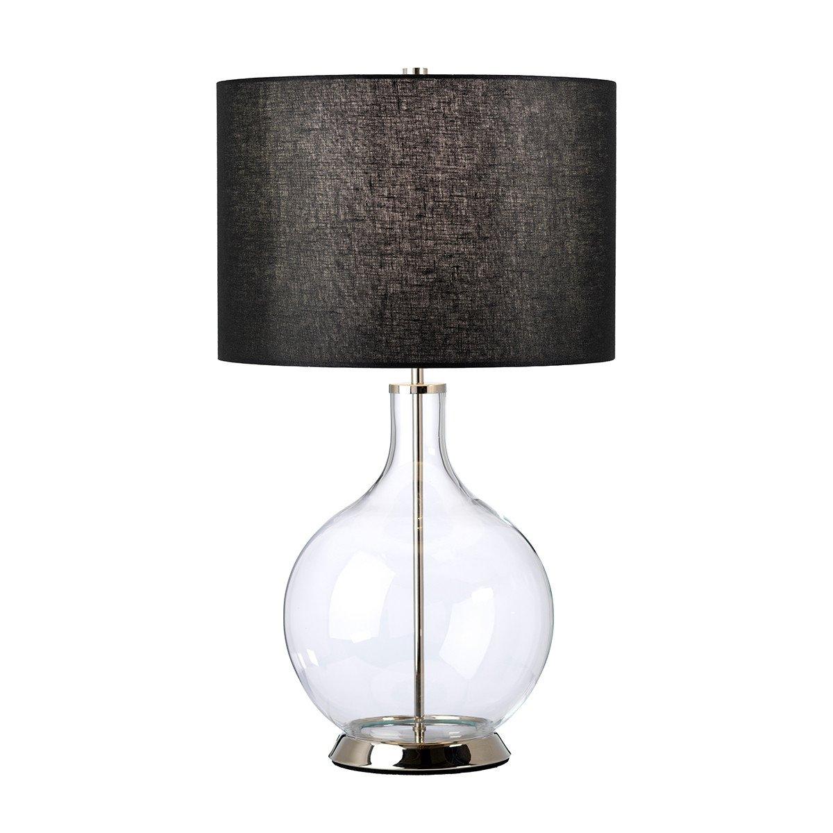 Orb Table Lamp with Round Shade Polished Nickel
