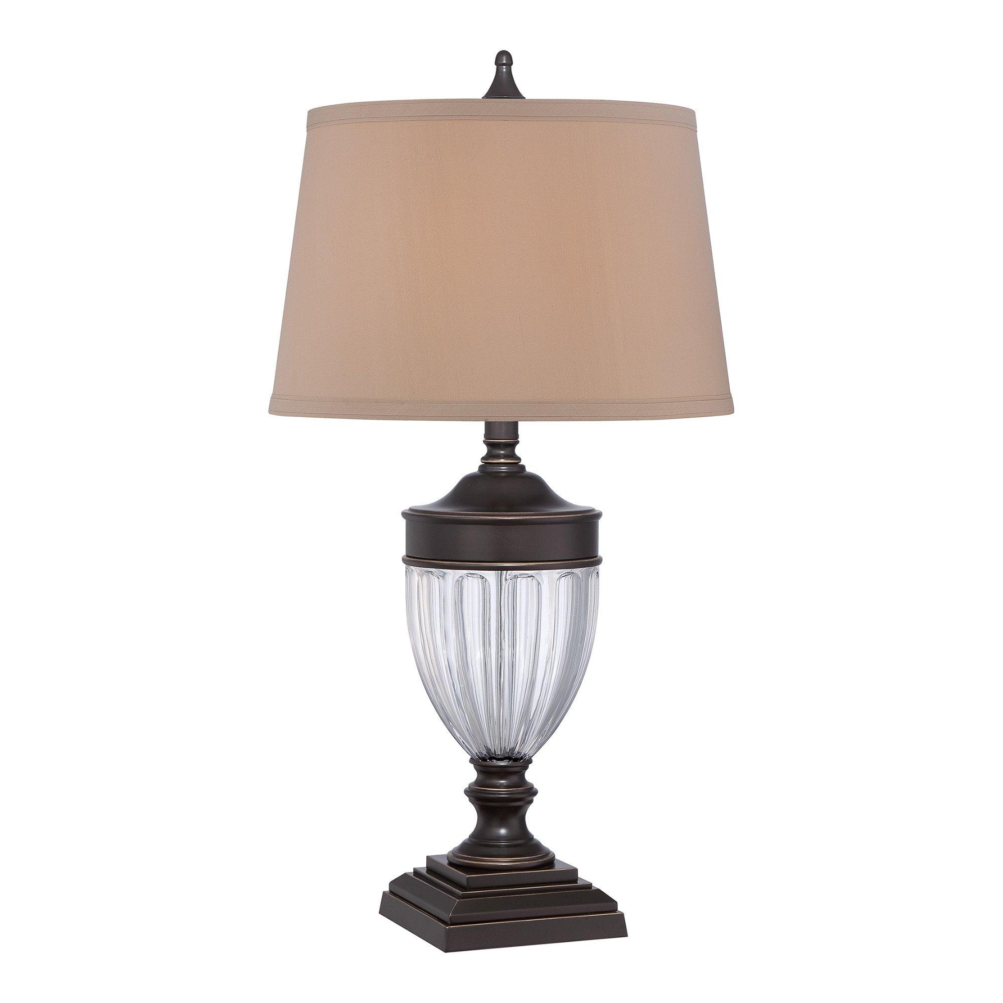 Dennison 1 Light Table Lamp Palladian Bronze E27