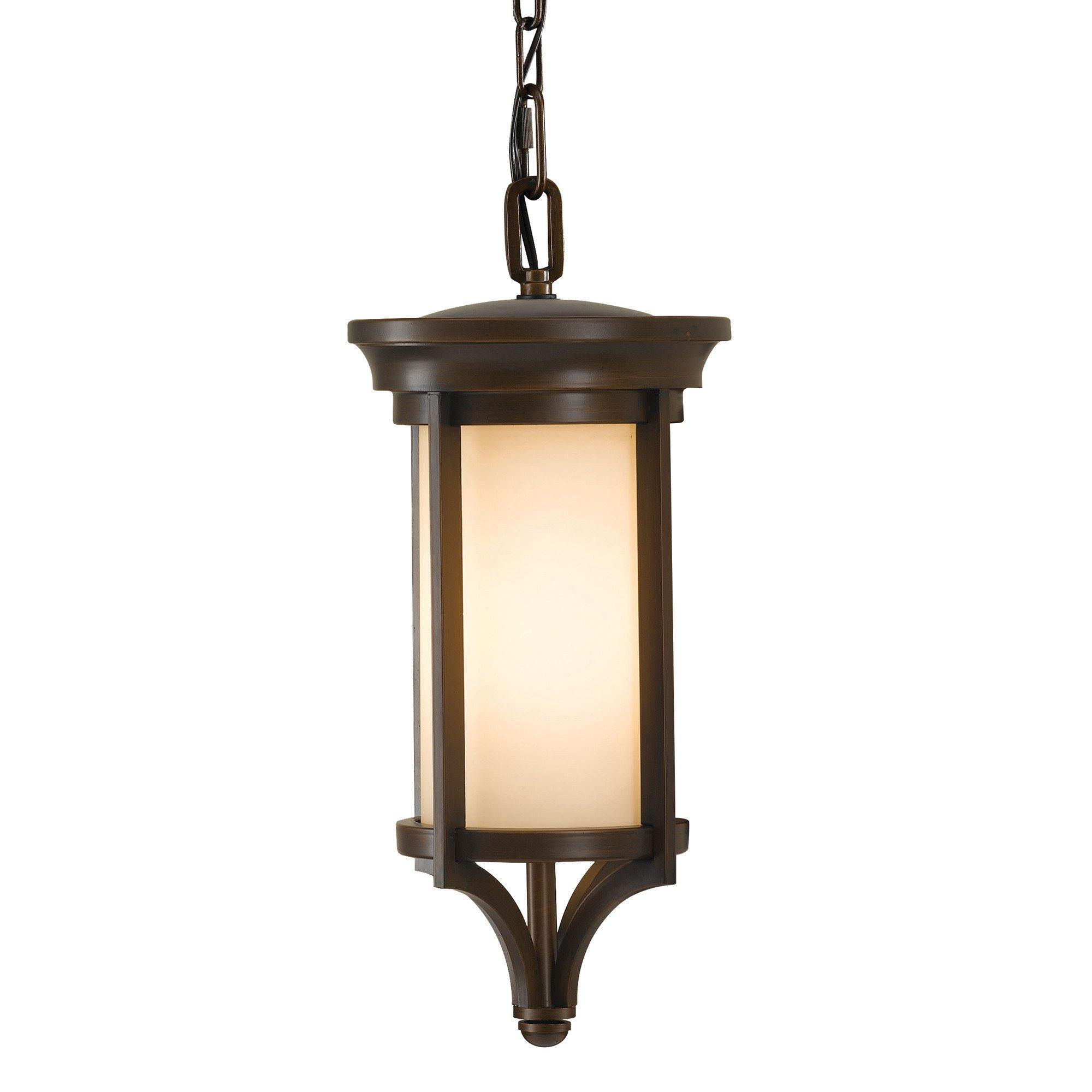 Merrill 1 Light Small Outdoor Ceiling Chain Lantern Heritage Bronze E27