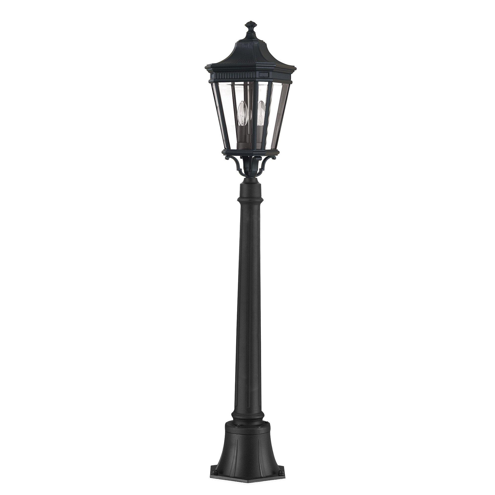 Cotswold Lane 2 Light Medium Outdoor Post Lantern Black IP44 E14