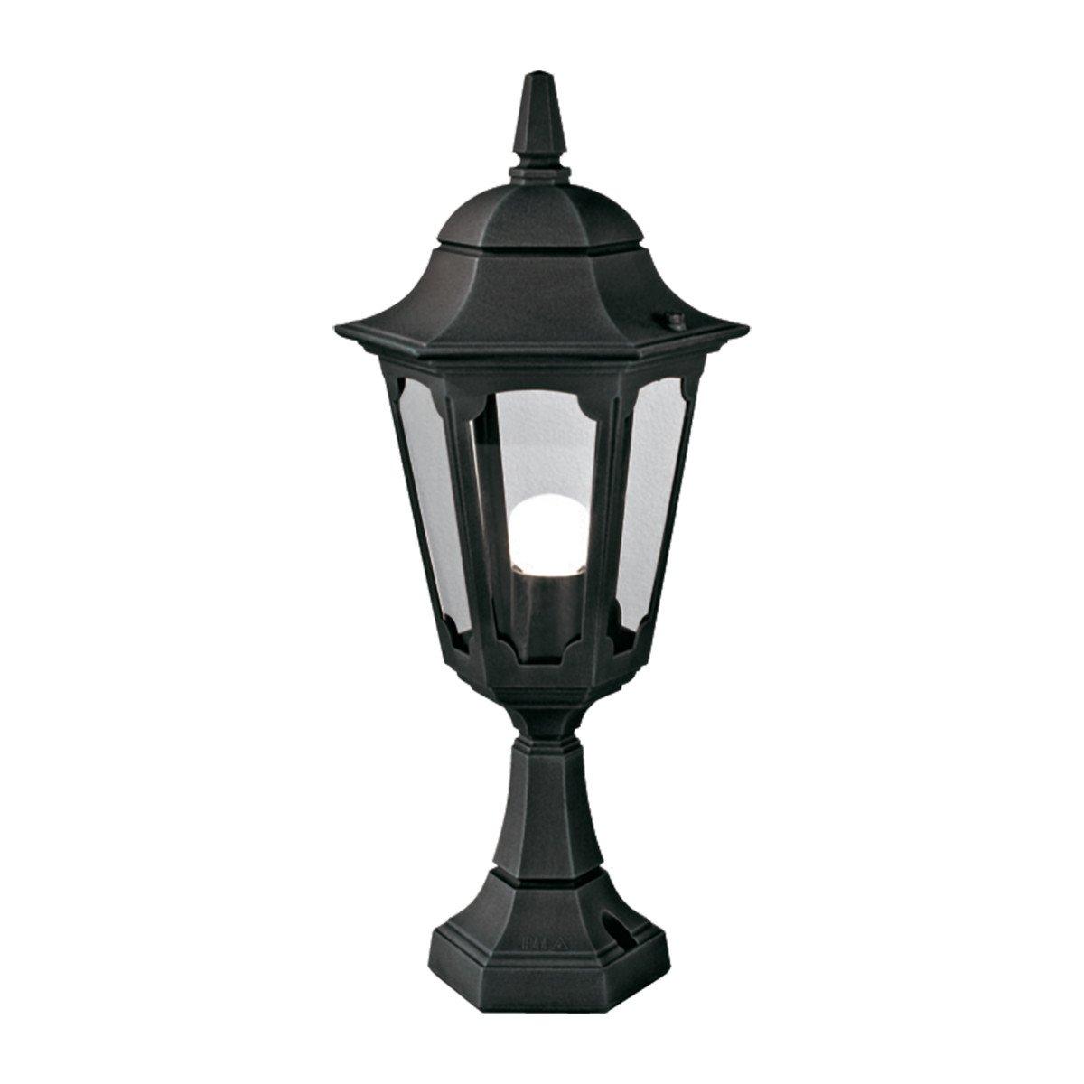 Parish 1 Light Outdoor Pedestal Lantern Black IP44 E27