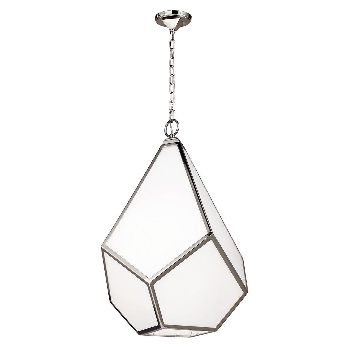 Diamond 4 Light Large Ceiling Chandelier Pendant Light Polished Nickel E27