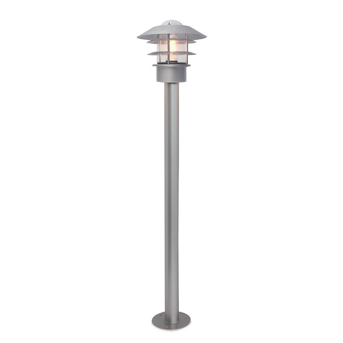 Helsingor Outdoor 1 Light Bollard Lantern Silver IP44 E27