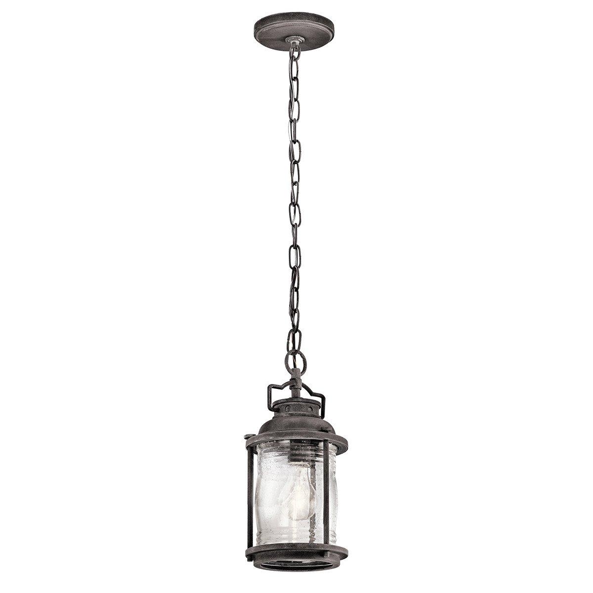 Ashland Bay 1 Light Small Outdoor Ceiling Chain Lantern Zinc IP44 E27