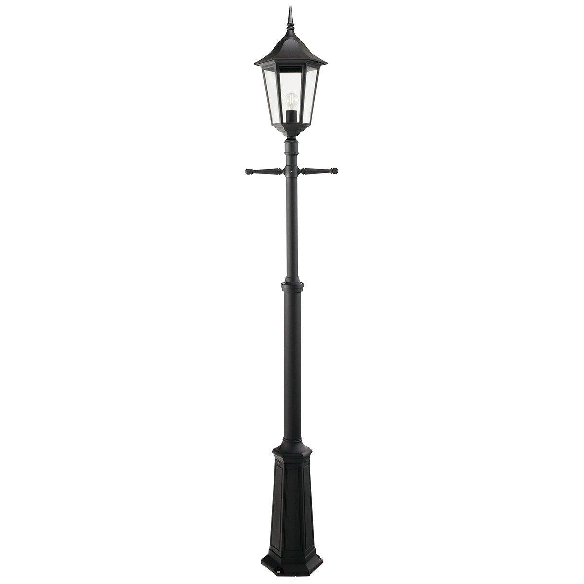 Valencia Grande 1 Light Outdoor Post Signal Lantern Black IP54 E27