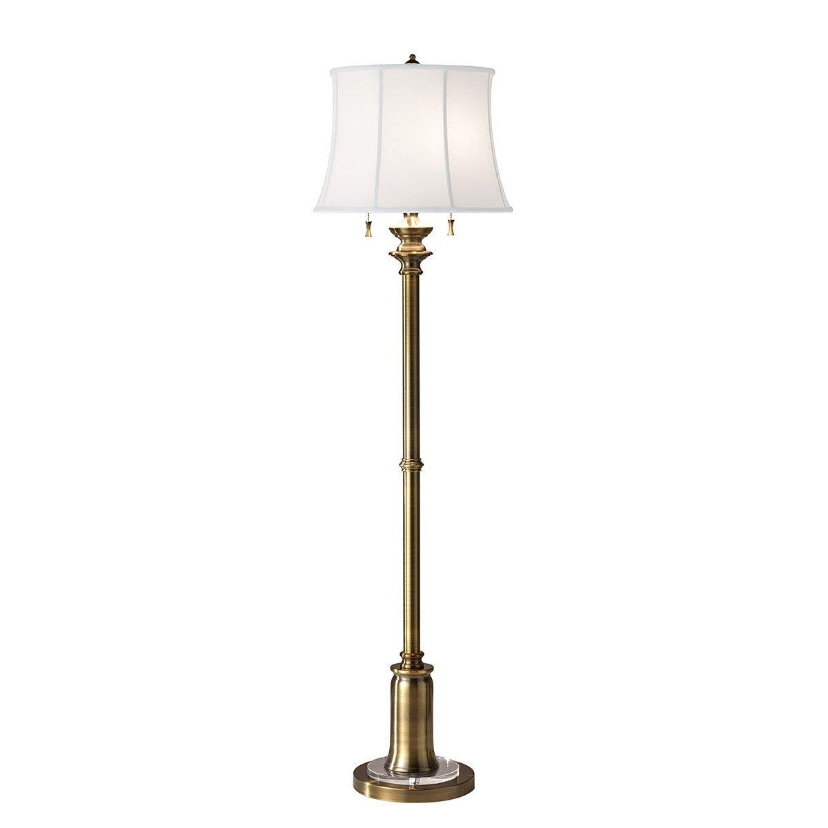 Stateroom 2 Light Floor Lamp Brass E27