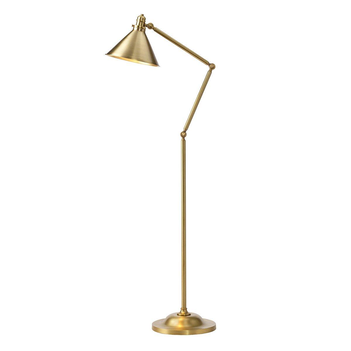 Provence 1 Light Floor Lamp Aged Brass E27