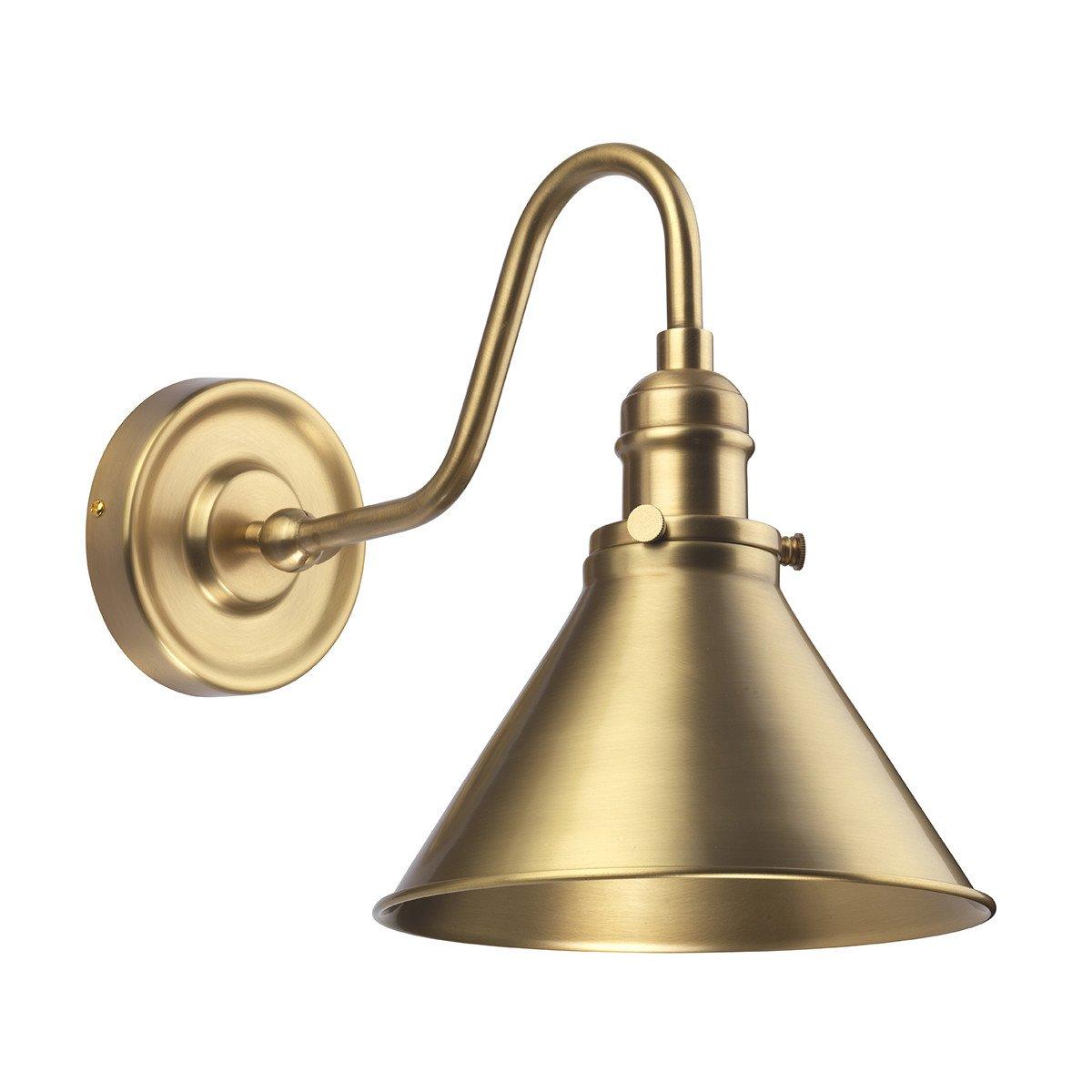 Provence 1 Light Indoor Dome Wall Light Aged Brass E27