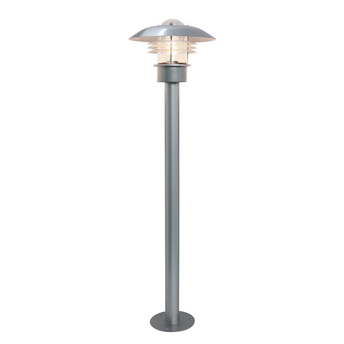Malmo 1 Light Outdoor Post Lantern Silver 304 Ss IP44 E27
