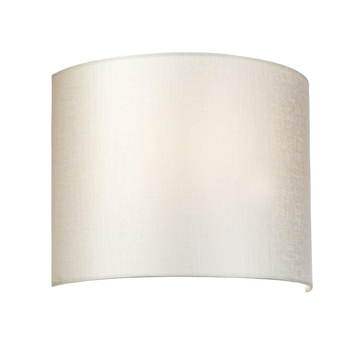Cooper Medium Curved Wall Light Brass Ivory Faux Silk Shade