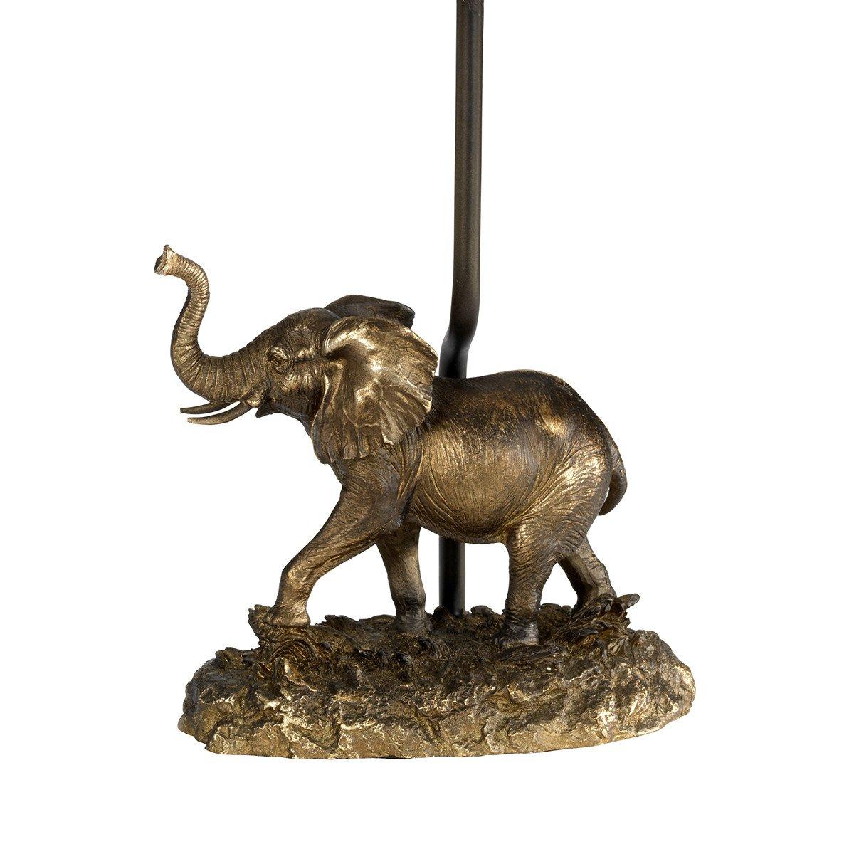 Sabi Bronzed Patina Table Lamp Elephant Statuette Base Only