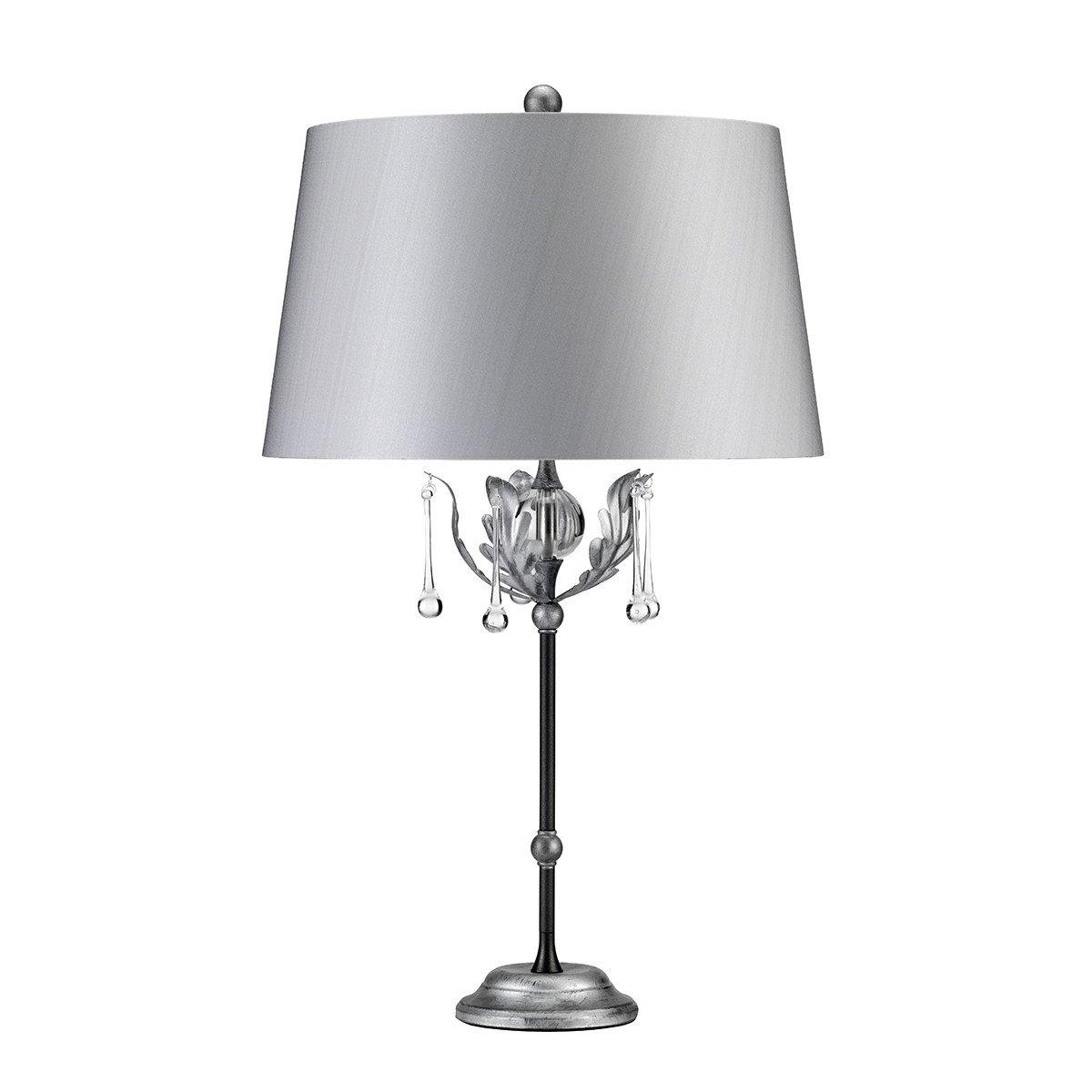 Amarilli 1 Light Table Lamp Silver Black E27