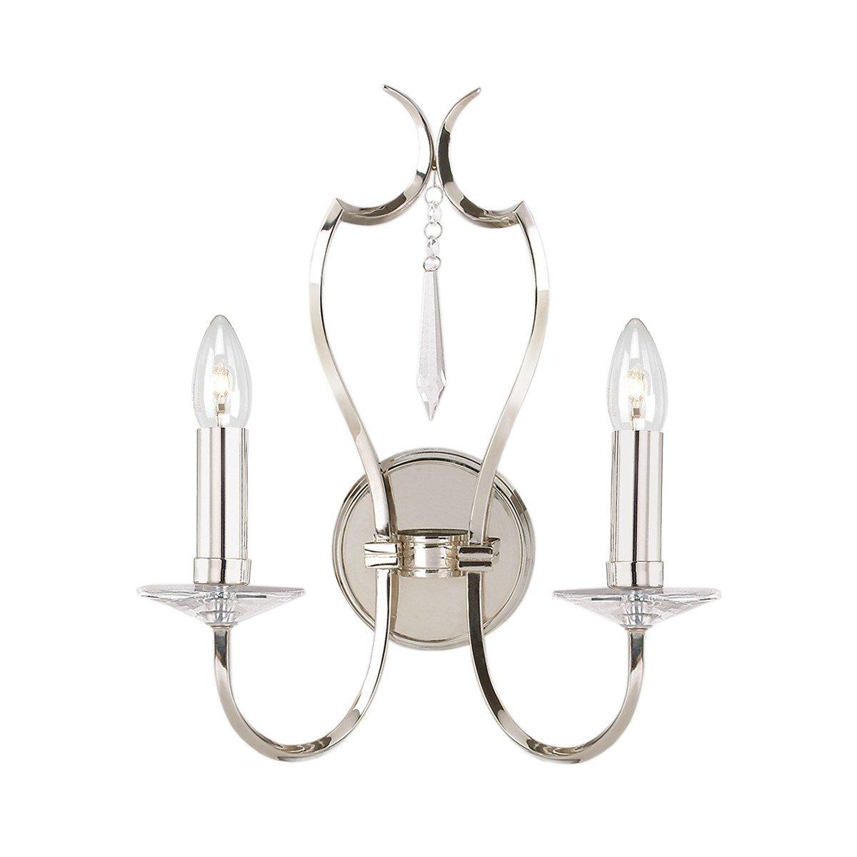 Pimlico 2 Light Indoor Candle Wall Light Polished Nickel E14