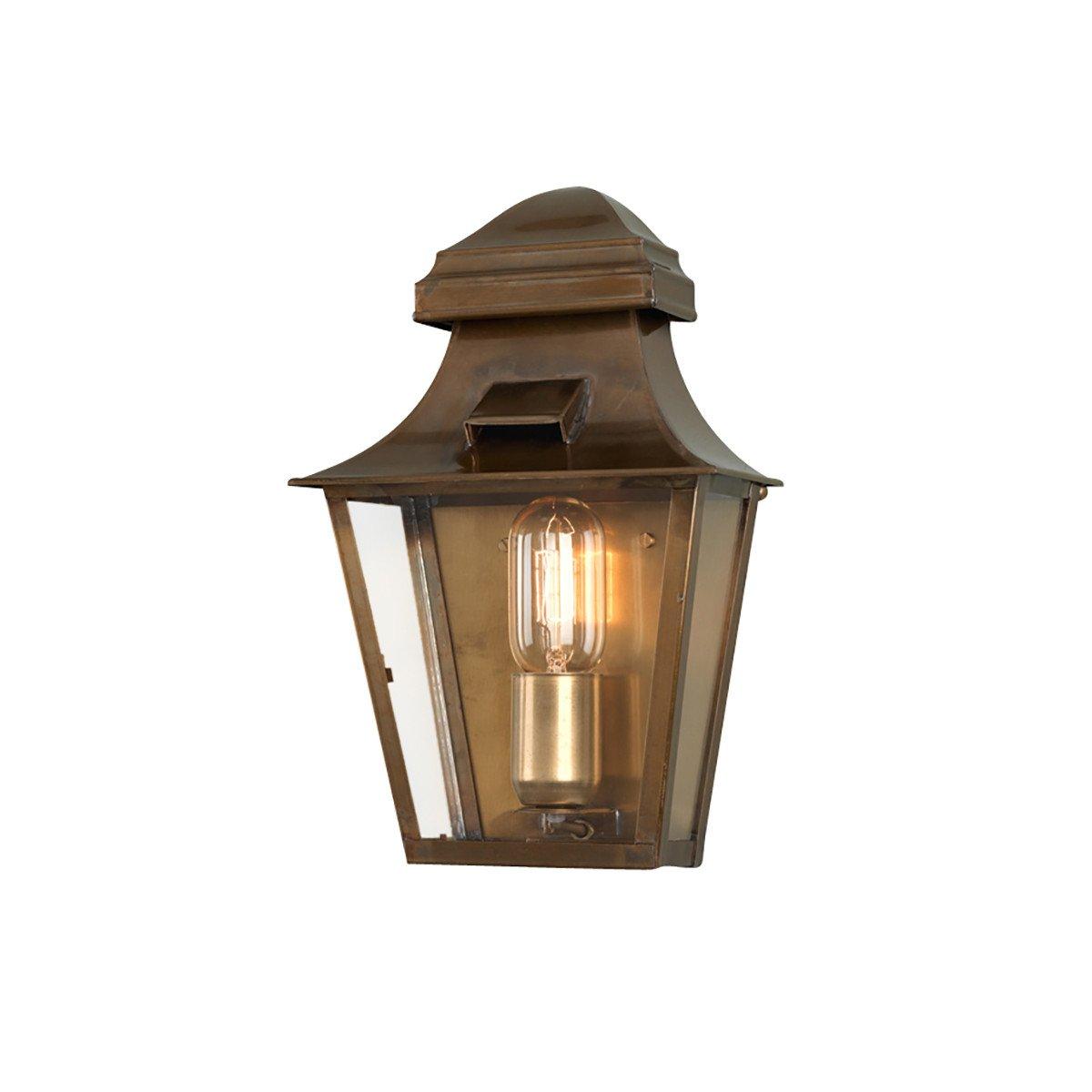 St Paul 1 Light Outdoor Wall Lantern Light Solid Brass IP44 E27