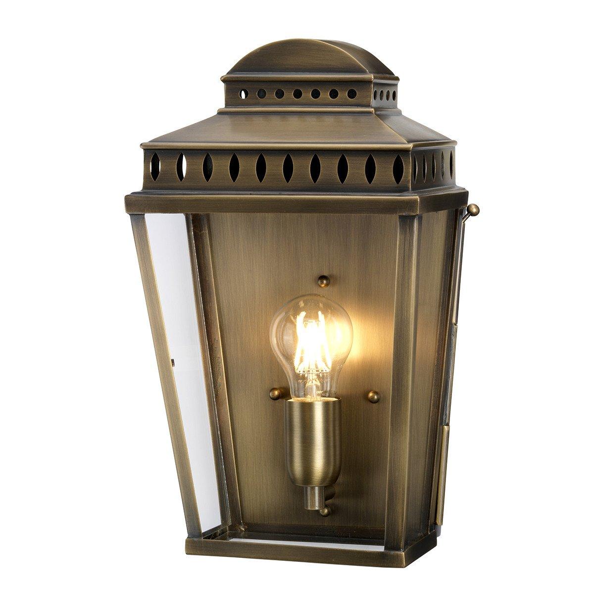 Mansion House 1 Light Outdoor Flush Lantern Light Solid Brass IP44 E27