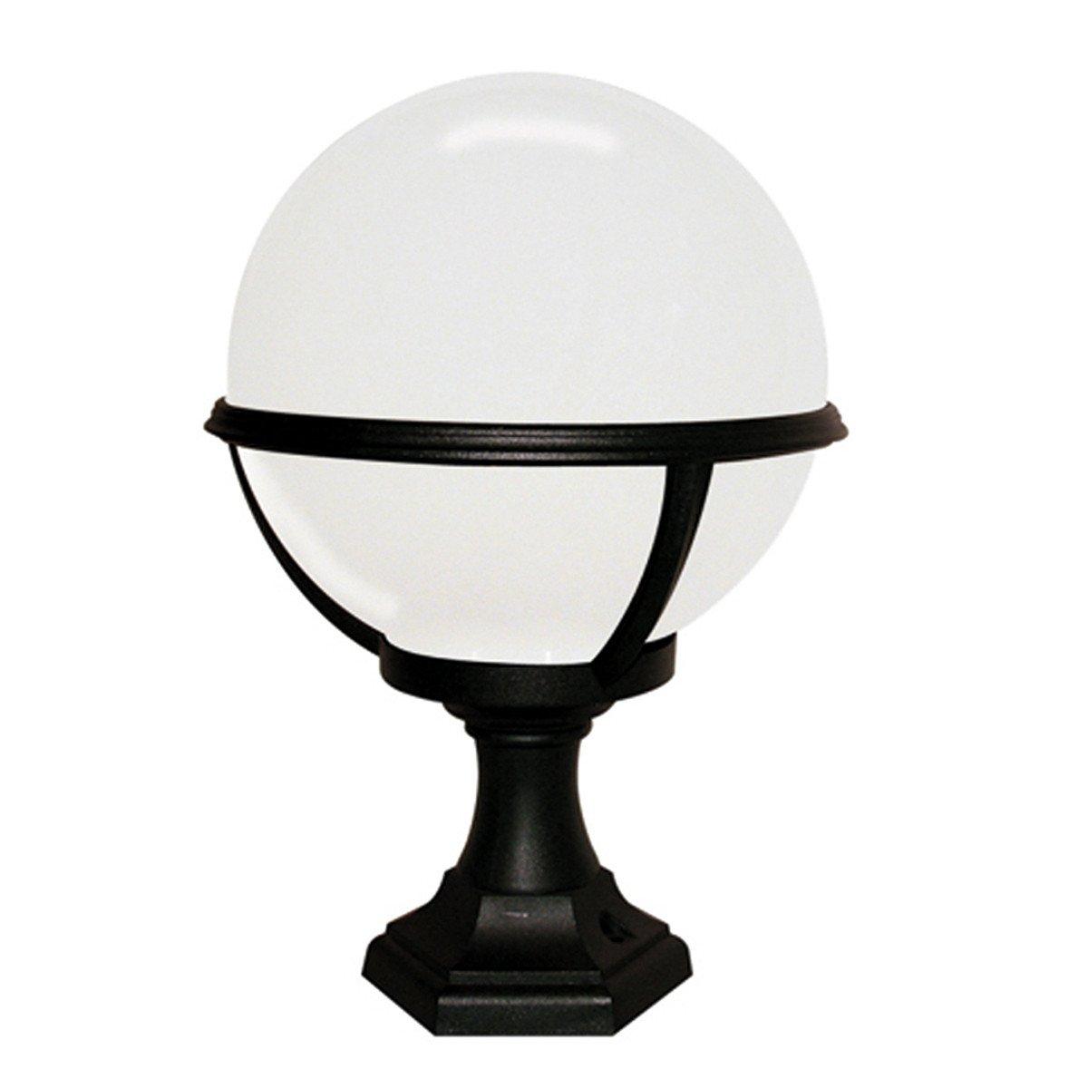 Glenbeigh 1 Light Outdoor Pedestal Lantern Black IP44 E27