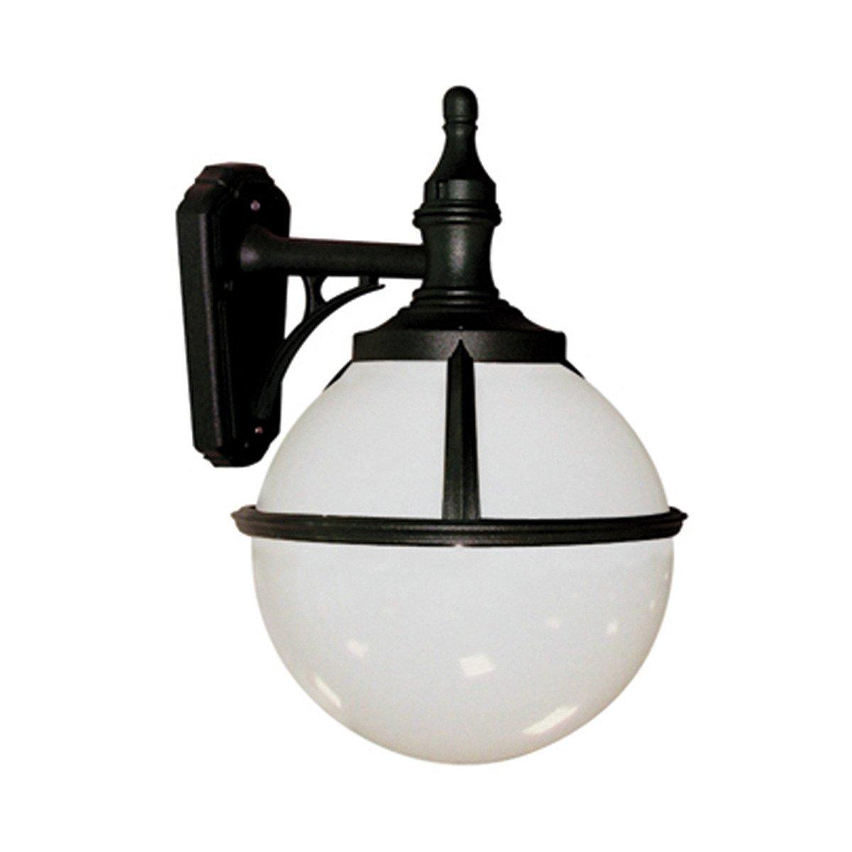 Glenbeigh 1 Light Outdoor Globe Wall Lantern Light Black IP44 E27