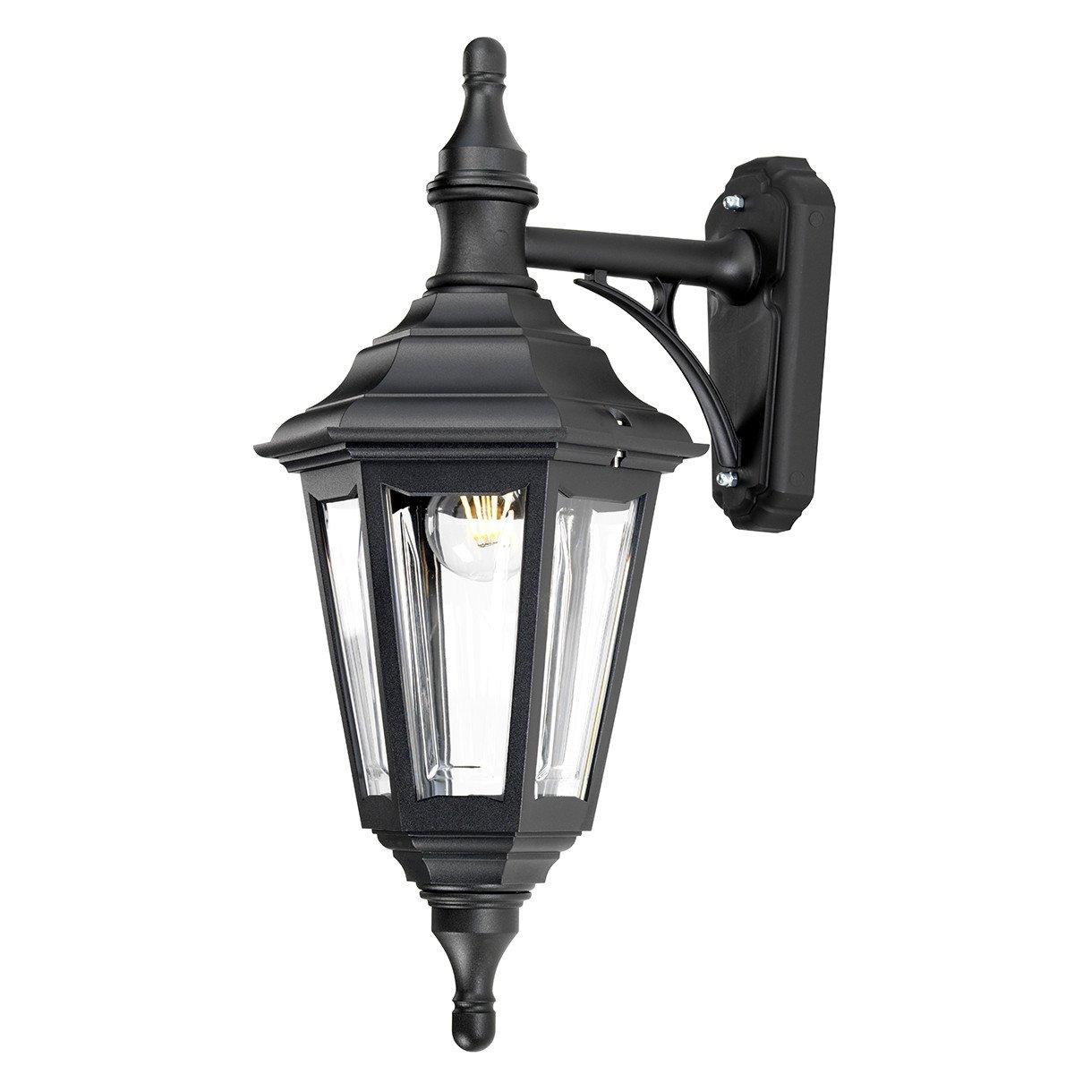 Kinsale 1 Light Outdoor Coastal Wall Lantern Light Black IP44 E27