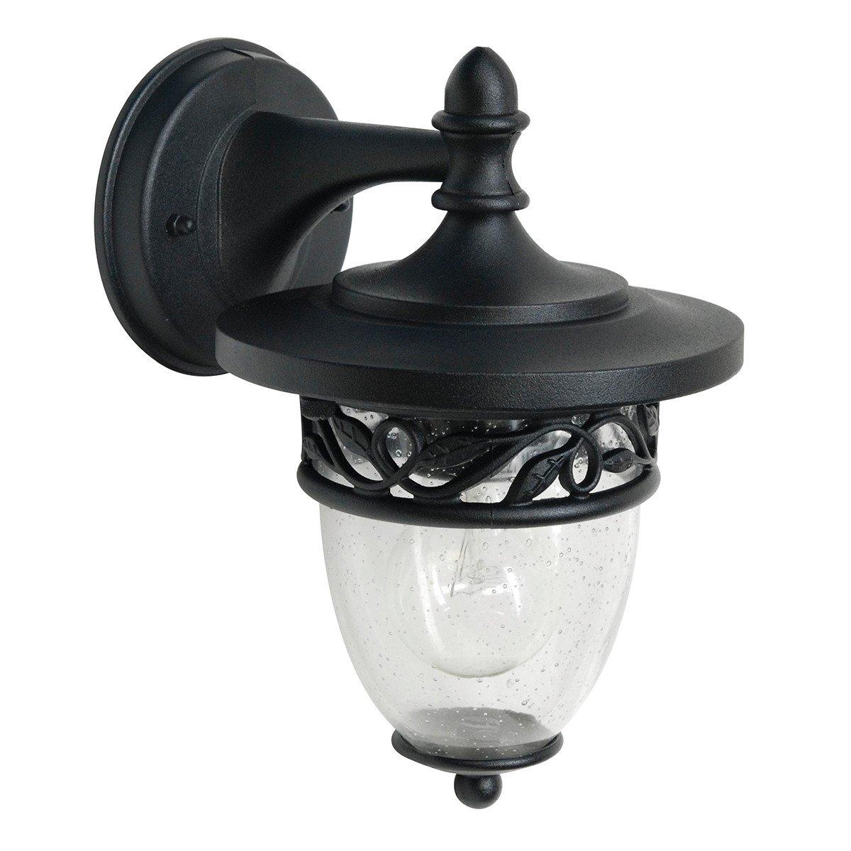 Burford 1 Light Outdoor Wall Lantern Light Black IP44 E27