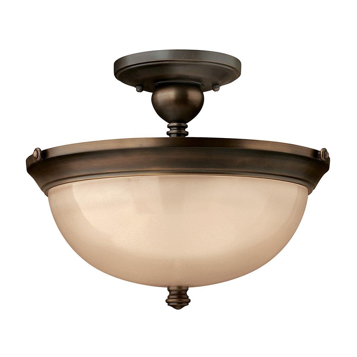 Mayflower 3 Light Semi Flush Ceiling Light Olde Bronze E27