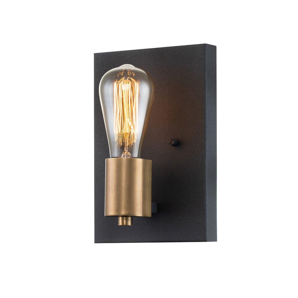 Hinkley Silas Wall Lamp Aged Zinc & Heritage Brass