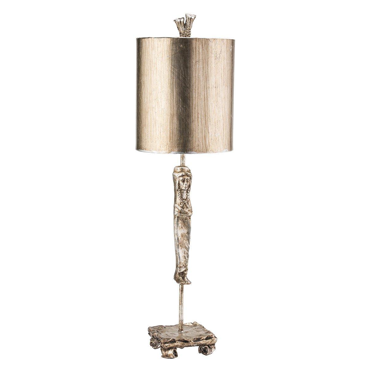 Caryatid 1 Light Table Lamp Aged Silver E27