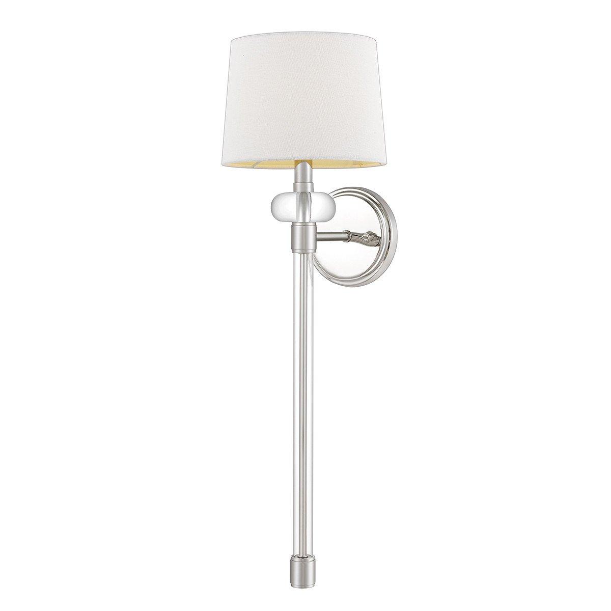 Quoizel Barbour Wall Lamp with Shade Polished Nickel