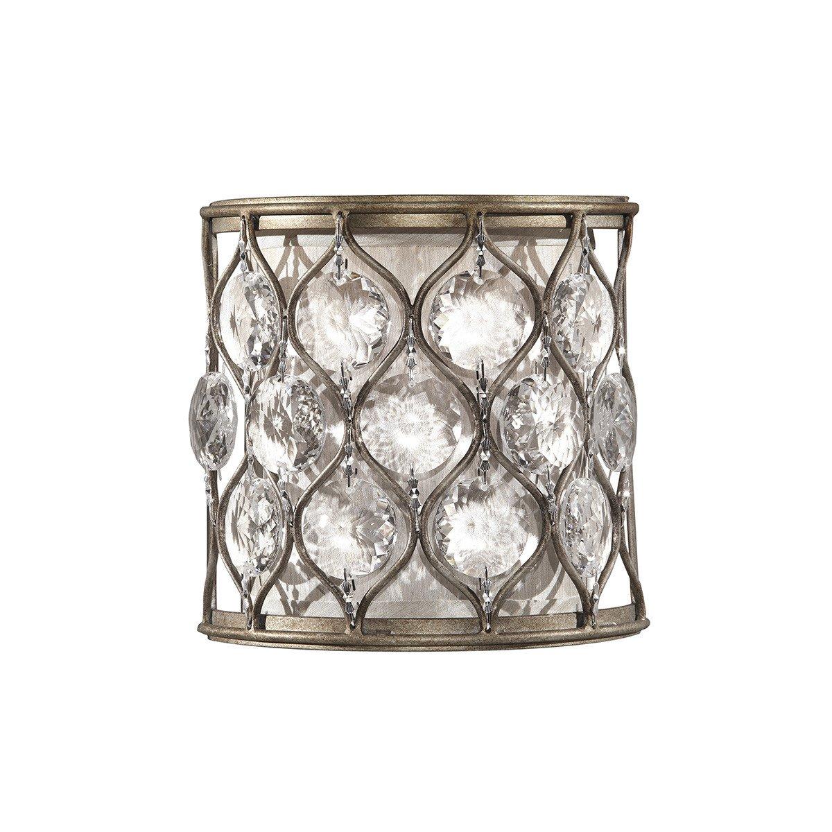 Lucia 1 Light Indoor Wall Light Burnished Silver E14