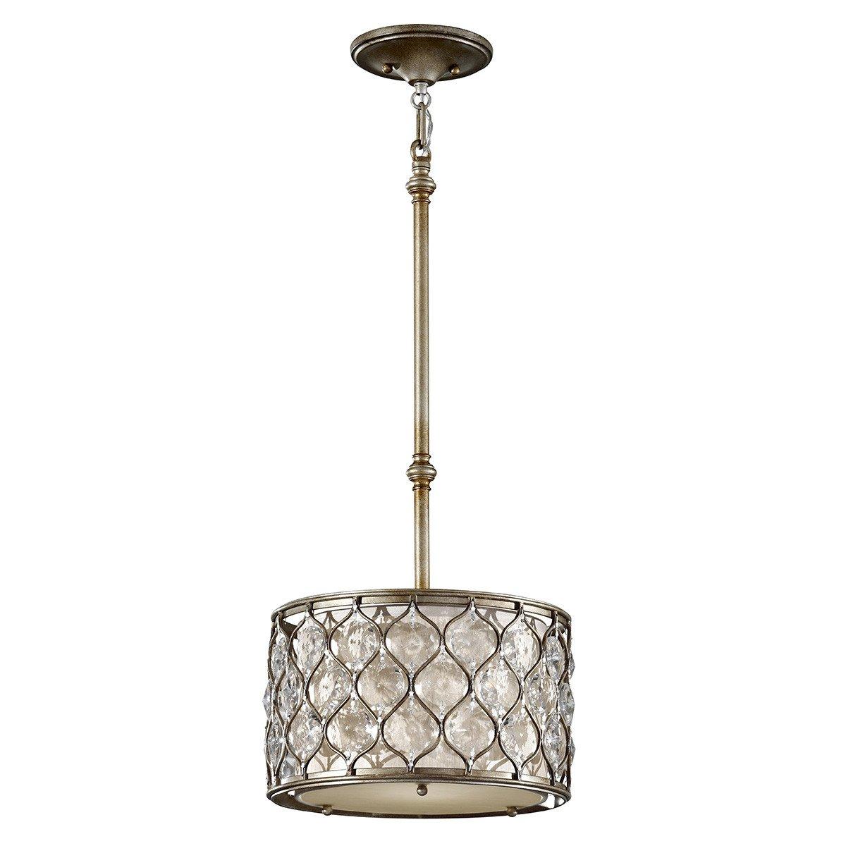 Lucia 1 Light Ceiling Cylindrical Pendant Polished Silver E27