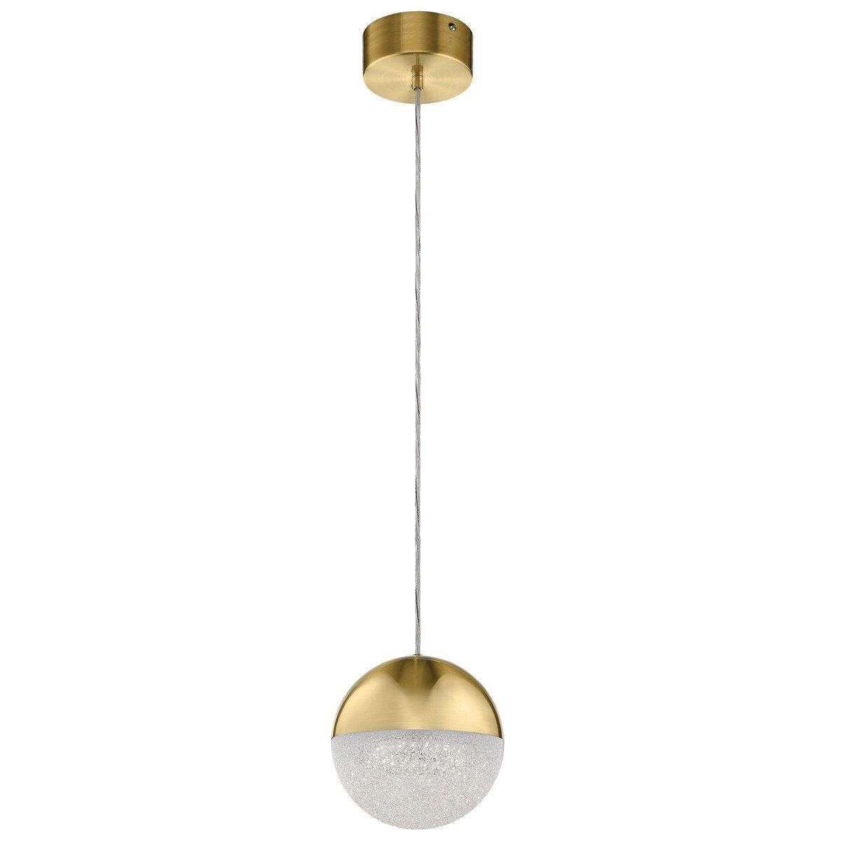 Kichler Moonlit Integrated LED Spherical Pendant Ceiling Light Champagne Gold 3000K