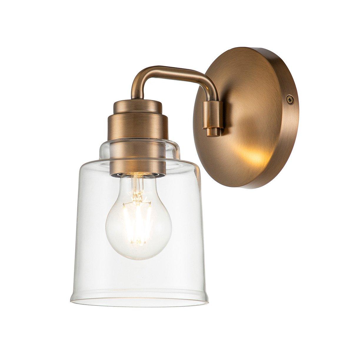 Kichler Aivian Dome Wall Lamp Weathered Brass