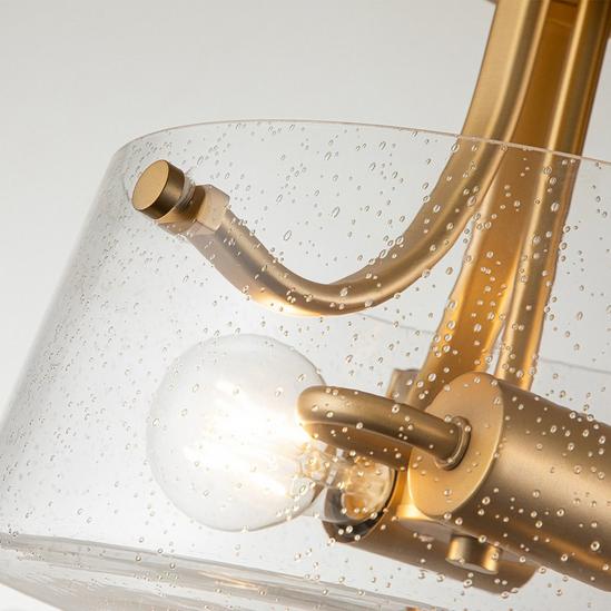 Netlighting Quoizel Hollister Bowl Semi Flush Ceiling Light Brushed Brass 3