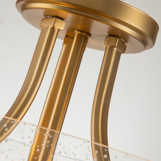 Netlighting Quoizel Hollister Bowl Semi Flush Ceiling Light Brushed Brass 5